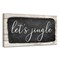 Crafted Creations Black and White 'Let's Jingle' Christmas Canvas Wall Art Decor 12" x 24"